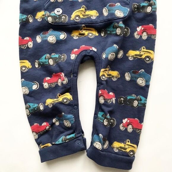 Boboli hooded vintage car print print jumpsuit EUC 9 months - Picture 4 of 7